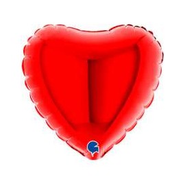 MYLAR 9" CUORE ROSSO 10PZ